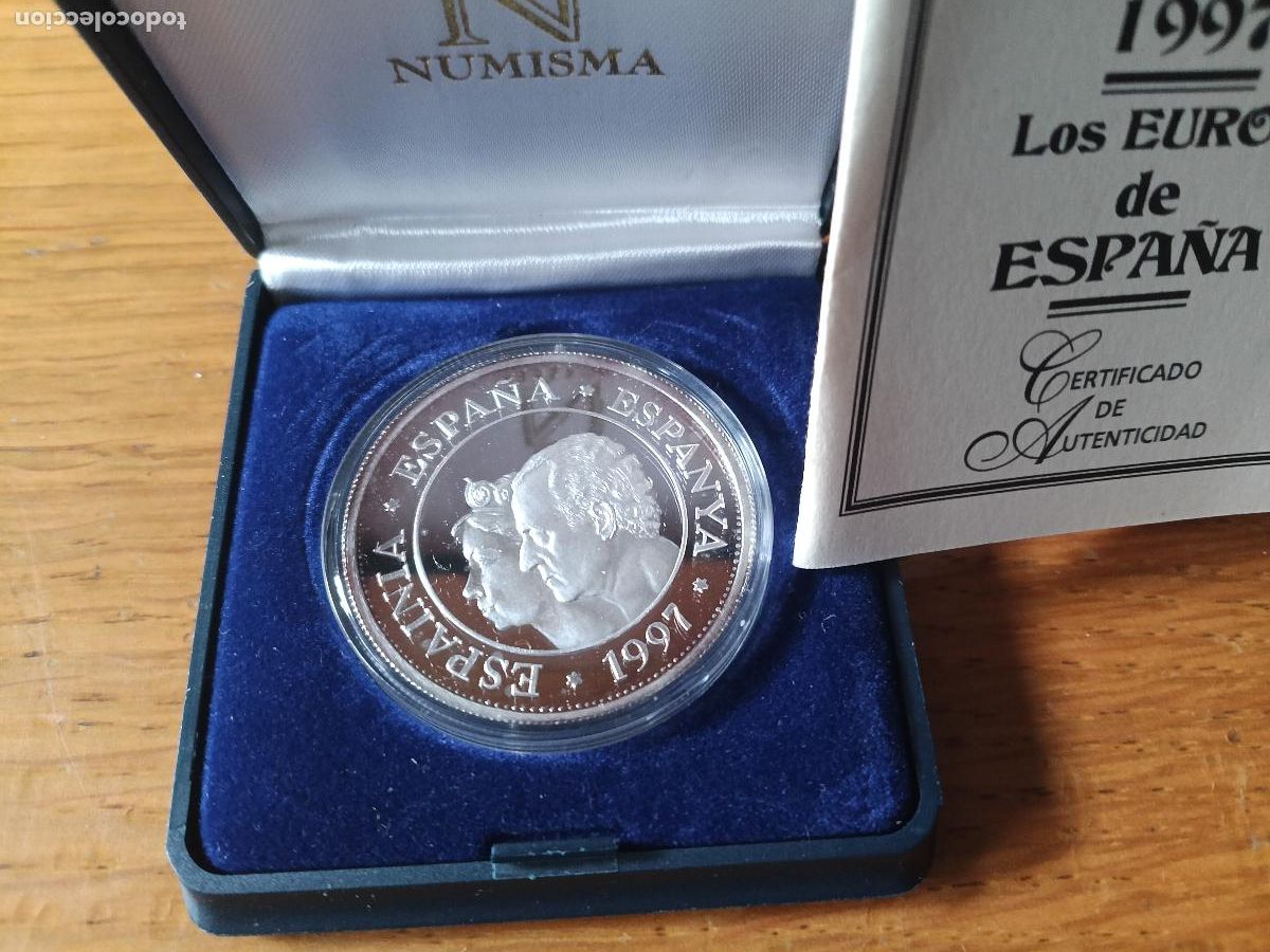 Medallas tem&aacute;ticas: Onza de plata pura. Euros del Reino de Espa&ntilde;a 1997