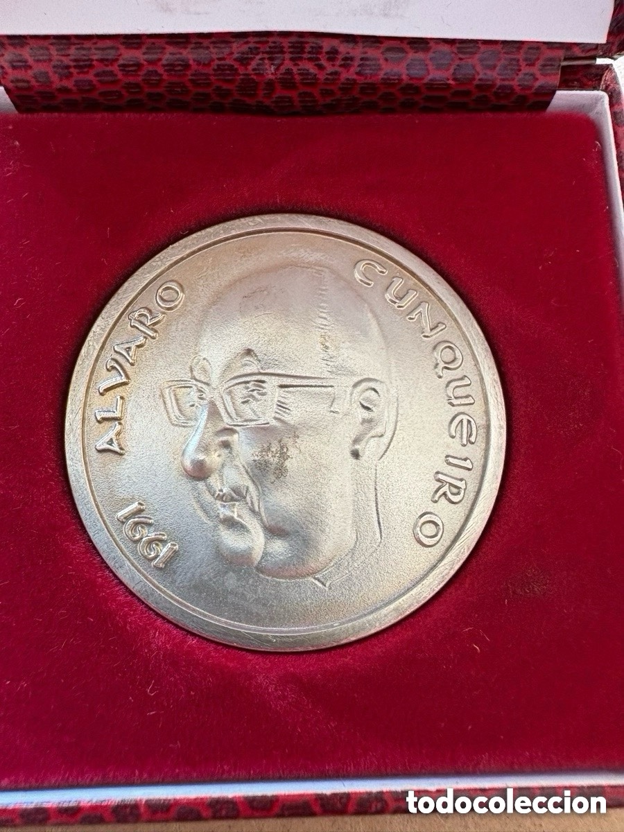 Medaglie tematiche: Medalla plata Letras Galegas 1991 &Aacute;lvaro Cunqueiro (A5)
