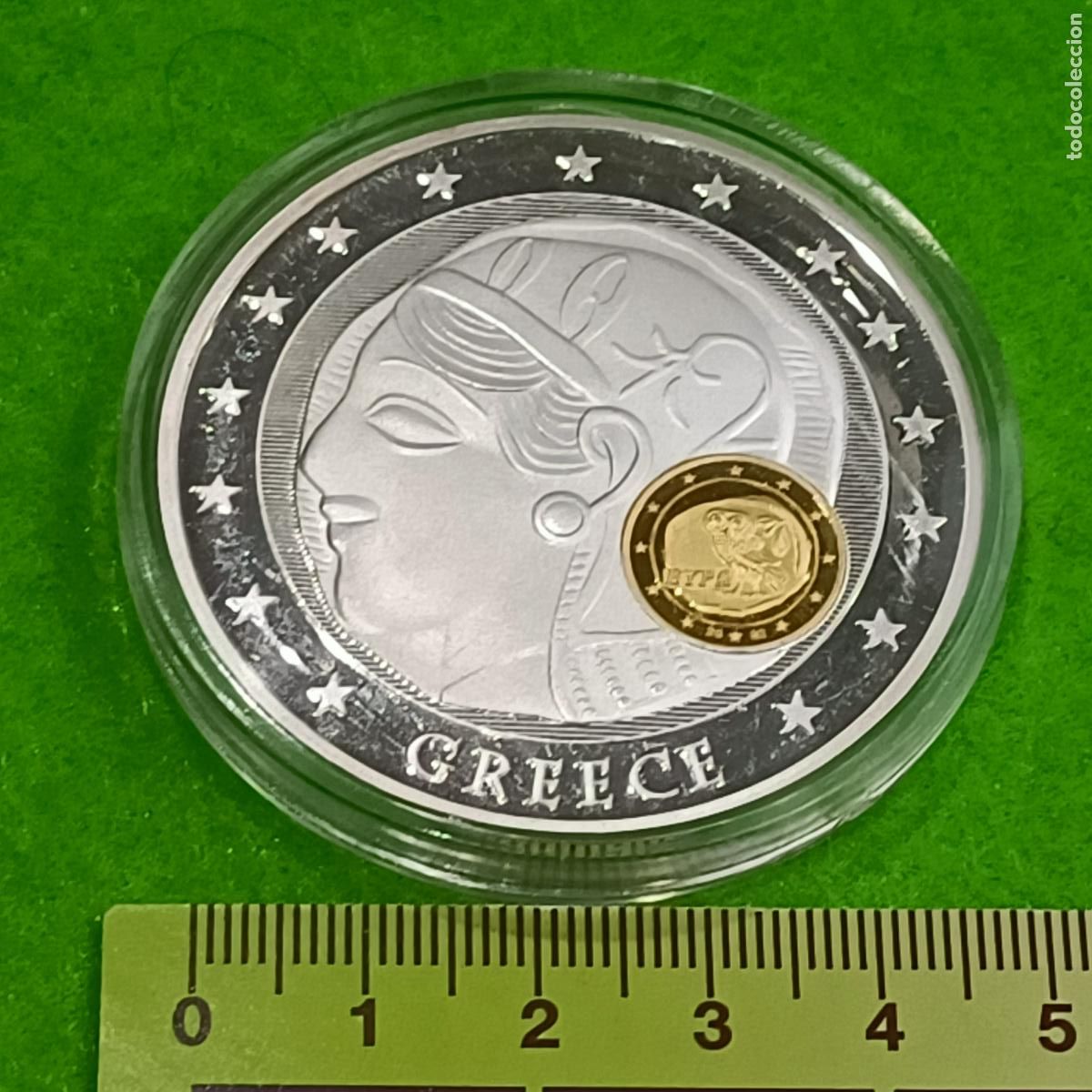 Medallas tem&aacute;ticas: Medalla Grecia 10 a&ntilde;os uni&oacute;n econ&oacute;mica y monetaria