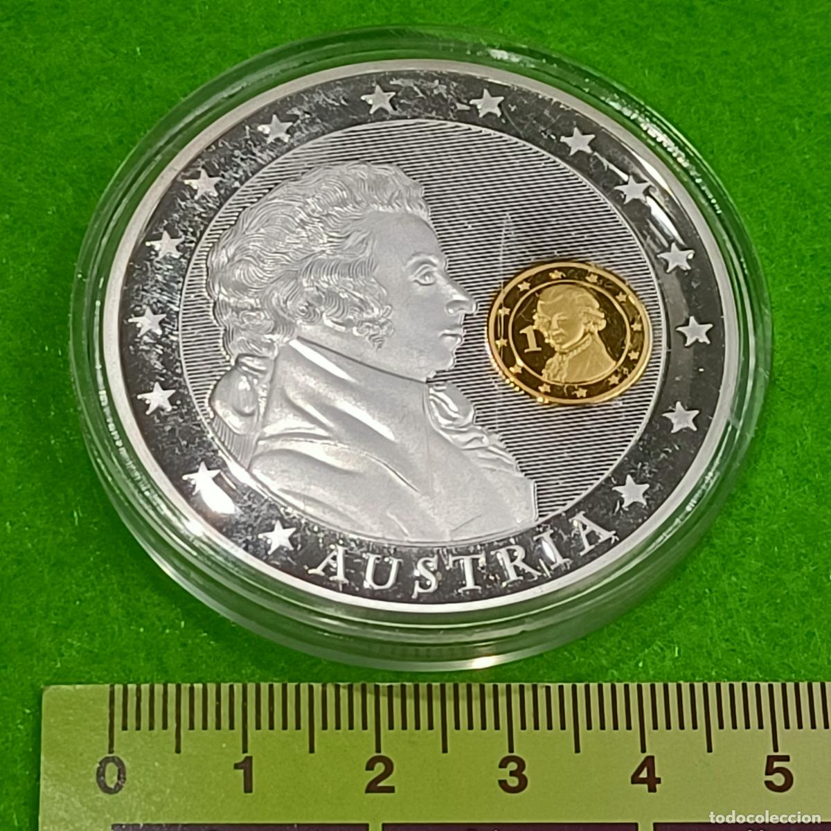 Medallas tem&aacute;ticas: Medalla Austria 10 a&ntilde;os uni&oacute;n econ&oacute;mica y monetaria