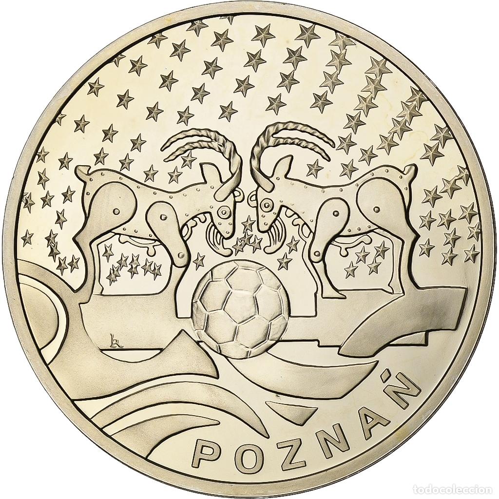 Medallas tem&aacute;ticas: [#394625] Polonia, medalla, Euro de Football, 2012, Plata chapada en cobre, Poznan, SC+