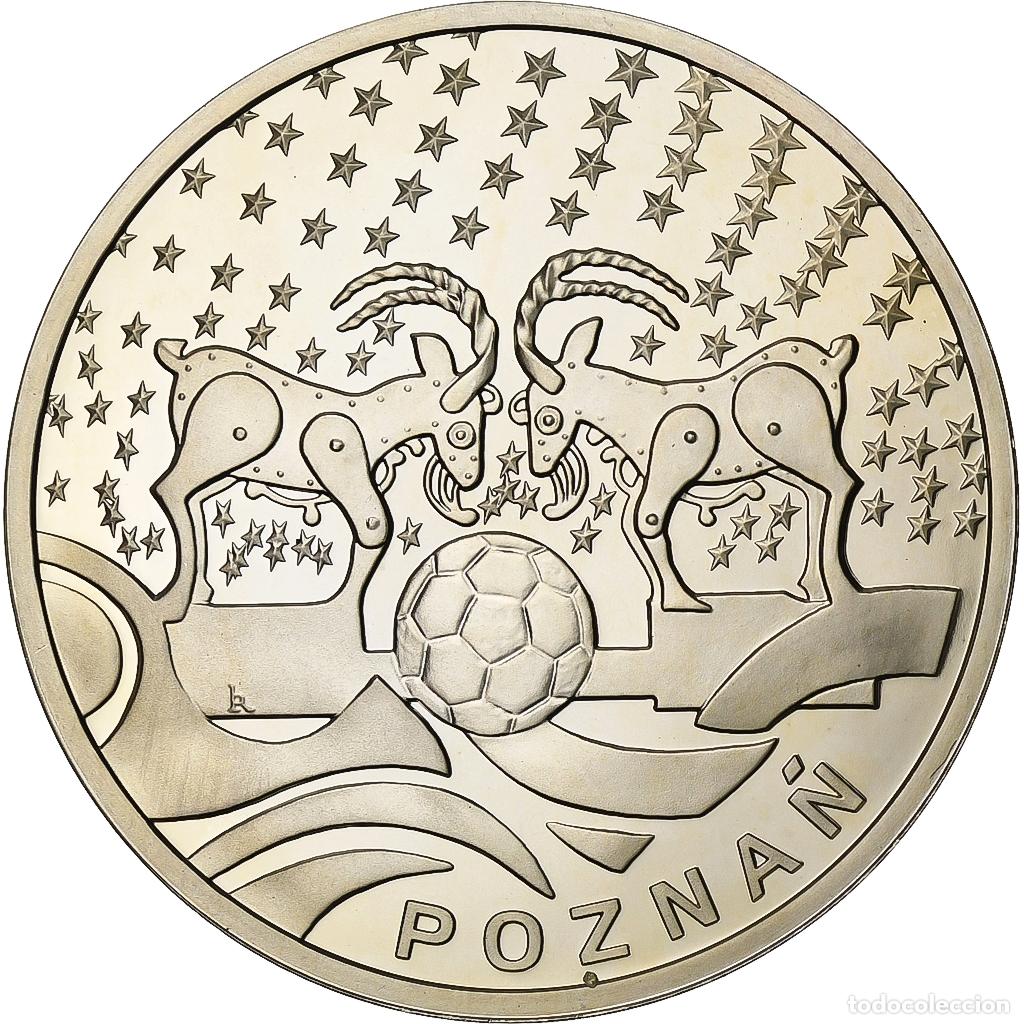 Medallas tem&aacute;ticas: [#394629] Polonia, medalla, Euro de Football, 2012, Plata chapada en cobre, Poznan, SC+