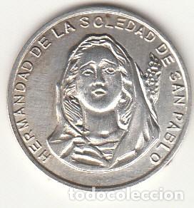 Medallas tem&aacute;ticas: MEDALLA HERMANDAD DE LA SOLEDAD DE SAN PABLO - MALAGA 1996 / PLATA 925