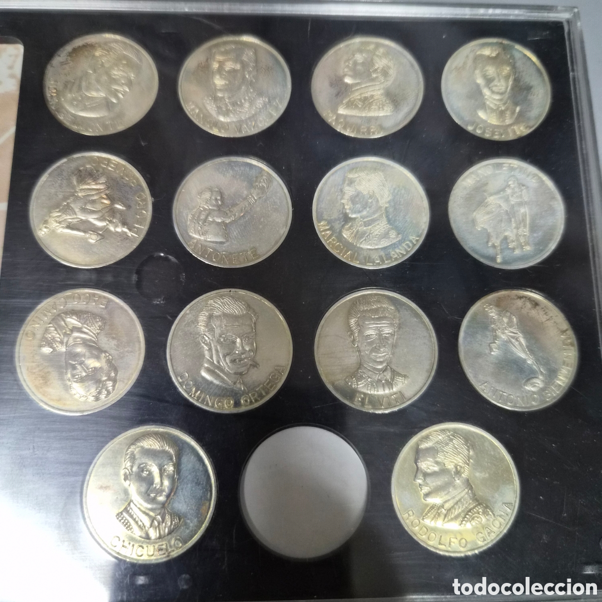 Medallas tem&aacute;ticas: Coleccion de monedas Toreros de Plata de ley