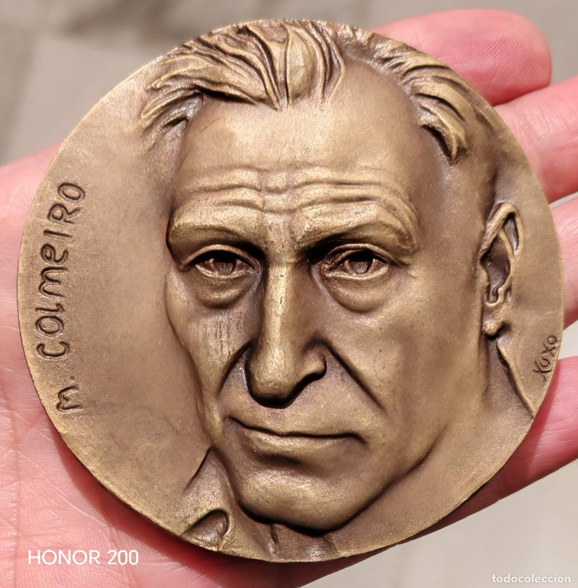 Medallas tem&aacute;ticas: Medalla Colmeiro IX Bienal de Arte - Pontevedra 1987 - Xuxo V&aacute;zquez. Dia. 80 mm. N&ordm; 53/200. Peso 333