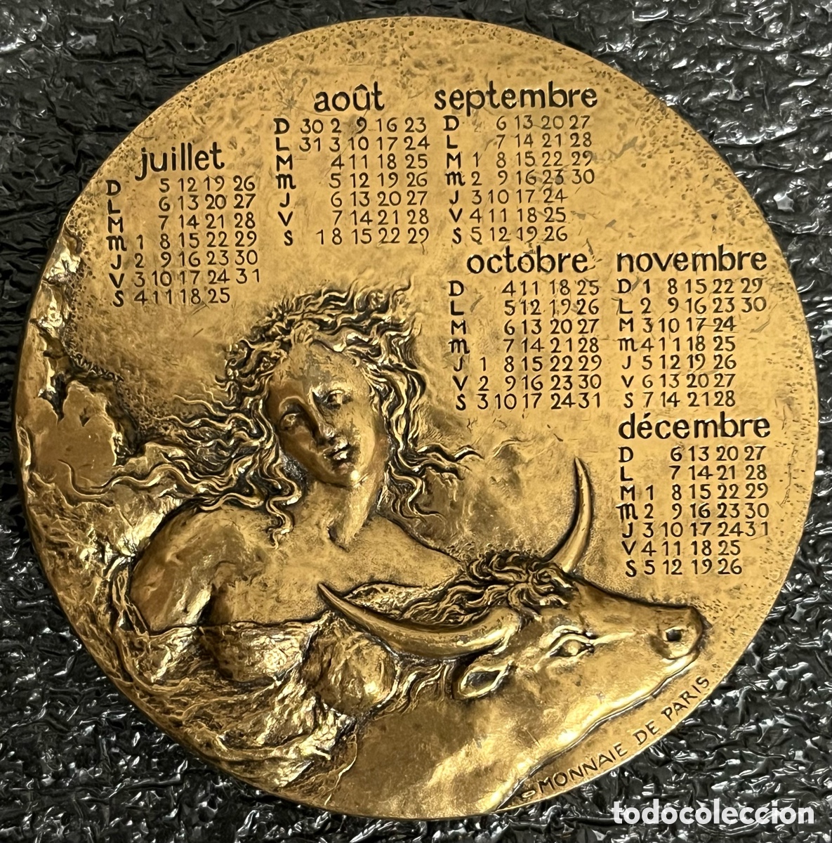 Medallas tem&aacute;ticas: Medalla de bronce Calendario de 1998 - Dise&ntilde;o de Ren&eacute;e Mayot