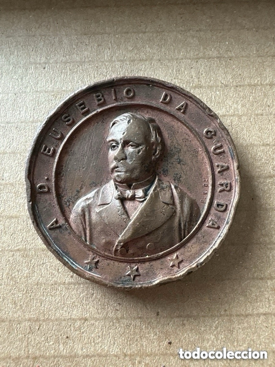 Medalhas tem&aacute;ticas: Rar&iacute;sima medalla Eusebio da Guarda 1884 La Coru&ntilde;a (A14)