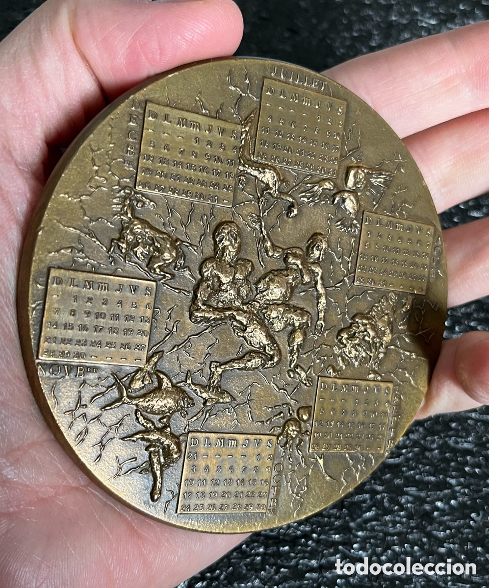Medallas tem&aacute;ticas: Medalla de bronce Calendario de 1971 - Firmada Chauvenet