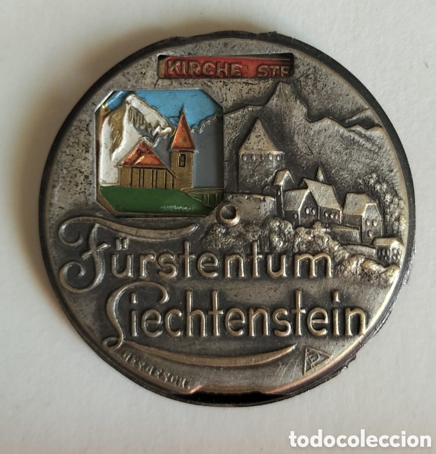 Medallas tem&aacute;ticas: MEDALLA SOUVENIR VISOR ROTATIVO LIECHTENSTEIN