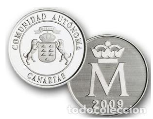 Medallas tem&aacute;ticas: MEDALLA DE PLATA DE LA COMUNIDAD AUTONOMA DE CANARIAS EMITIDA POR LA FNMT EN EL A&Ntilde;O 2009
