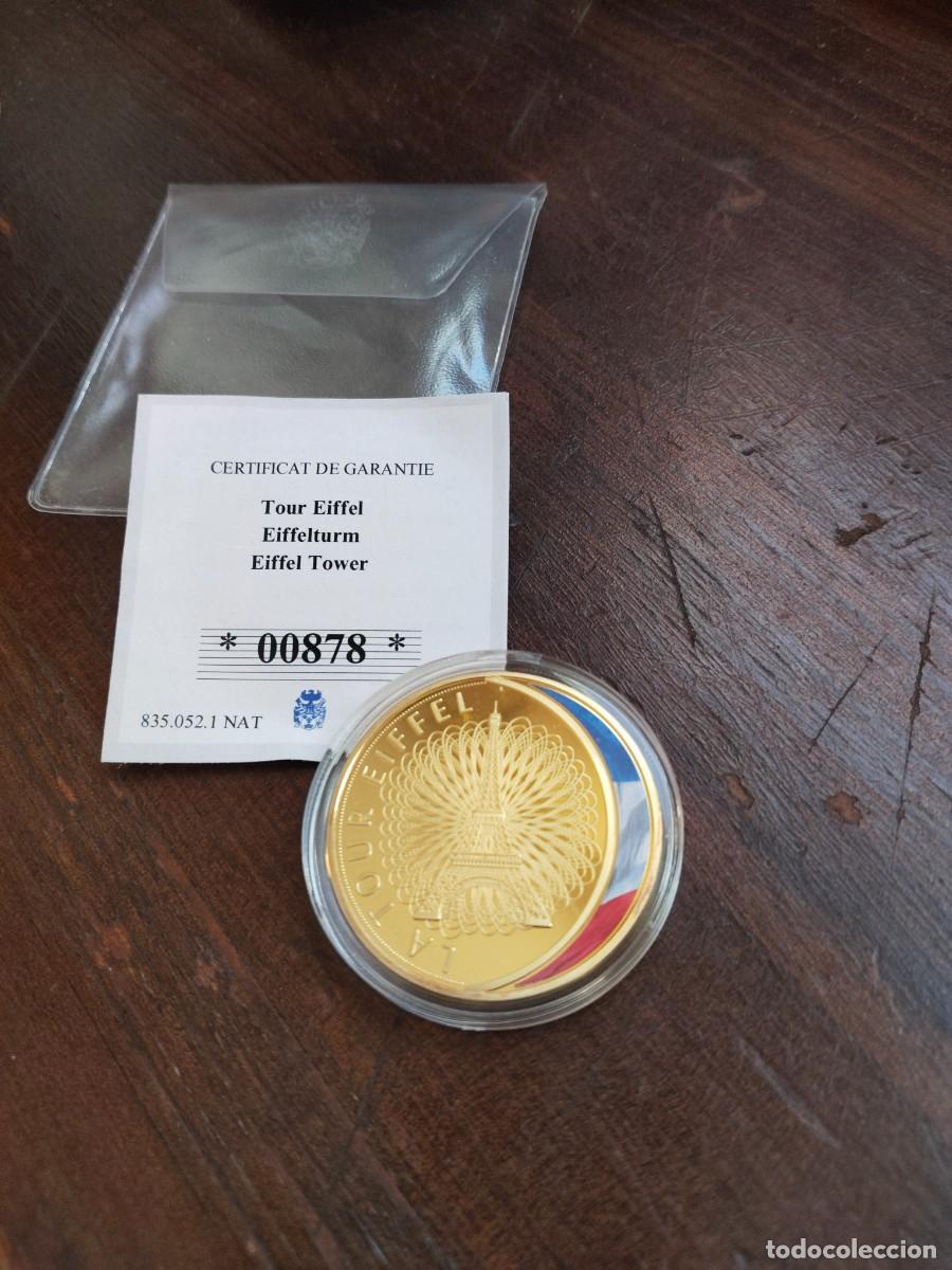 Medallas tem&aacute;ticas: Medalla Torre Eiffel. Numerada. 2017. Ver. - Foto 1