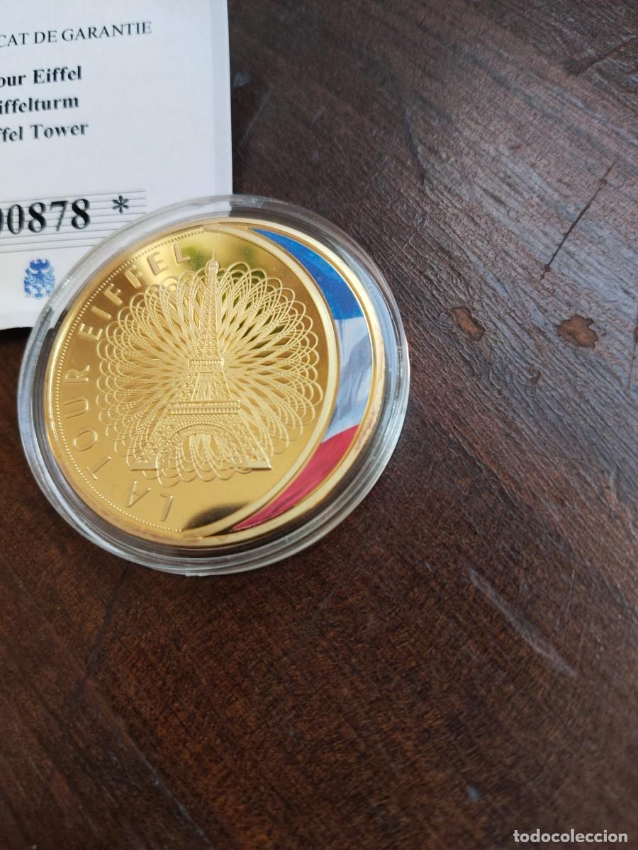 Medallas tem&aacute;ticas: Medalla Torre Eiffel. Numerada. 2017. Ver. - Foto 2