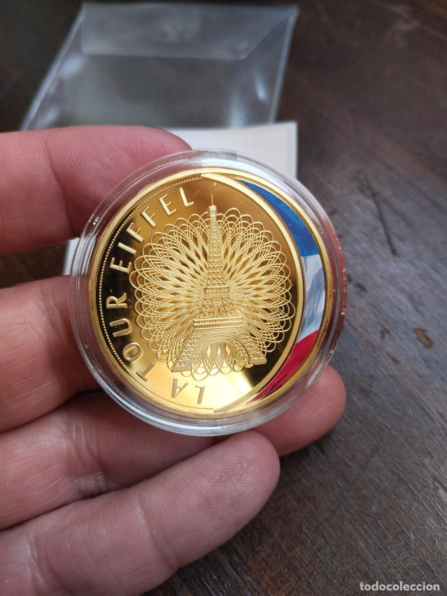 Medallas tem&aacute;ticas: Medalla Torre Eiffel. Numerada. 2017. Ver. - Foto 4