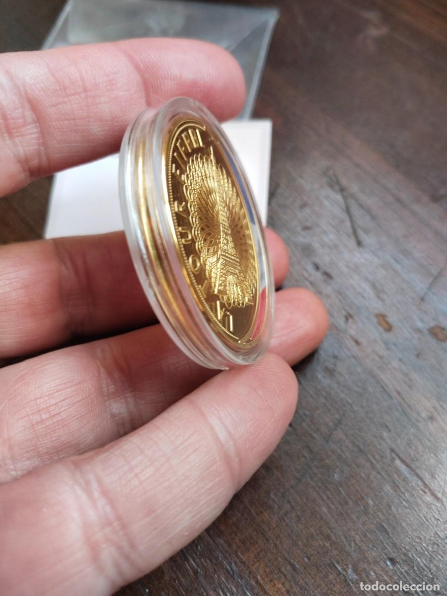 Medallas tem&aacute;ticas: Medalla Torre Eiffel. Numerada. 2017. Ver. - Foto 5