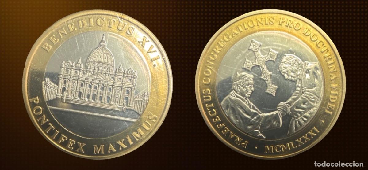 Medaglie tematiche: MEDALLA CONMEMORATIVA BENEDICTO XVI 2005 &mdash; HISTORIA, FE Y COLECCIONISMO EN UNA SOLA PIEZA