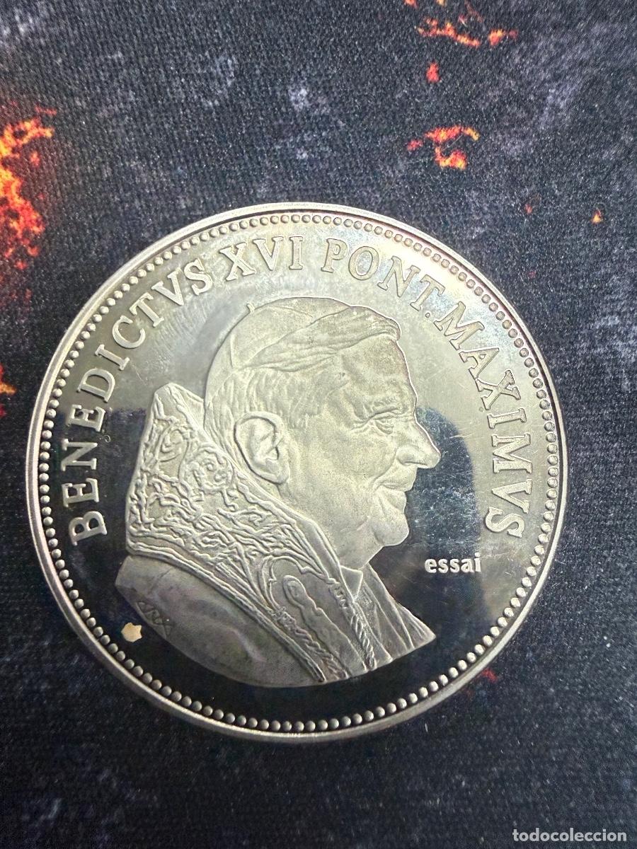 Medaglie tematiche: MEDALLA CONMEMORATIVA BENEDICTO XVI 2013 &mdash; PIEZA ESPECIAL &ldquo;ESSAI&rdquo; | HISTORIA DEL VATICANO