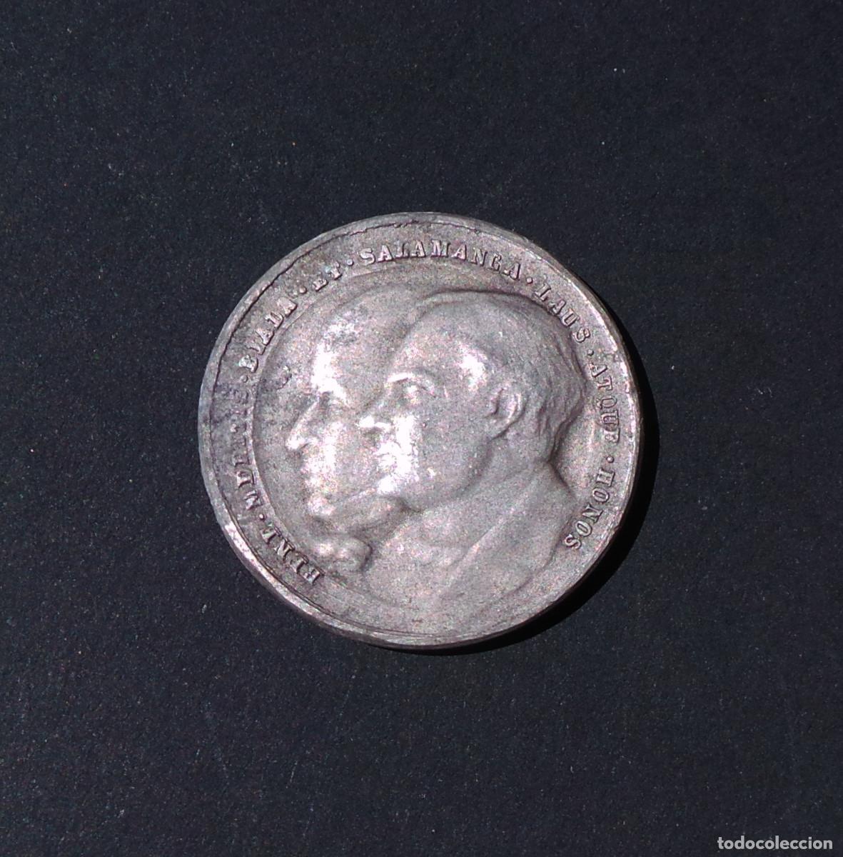Medallas tem&aacute;ticas: CENTENARIO DEL PRIMER FERROCARRIL ESPA&Ntilde;OL. 1948.ALEGOR&Iacute;A PRIMERA M&Aacute;QUINA A VAPOR Y LA CONTEMPOR&Aacute;NEA