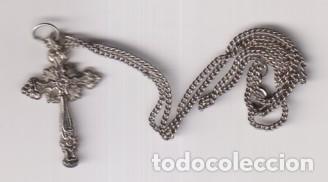 Medallas tem&aacute;ticas: Cruz (metal blanco 31 mm.) con cadena