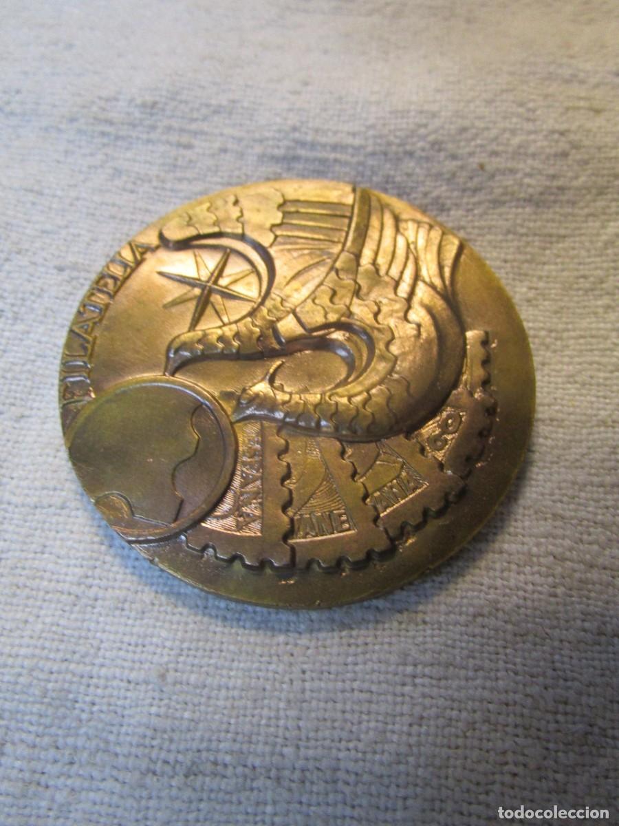 Medallas tem&aacute;ticas: FILATELIA MEDALLA - V EXPOSICION FILATELICA DE TENERIFE 1964 - 3,5CM 19GR 2MM GRUESO. + INFO