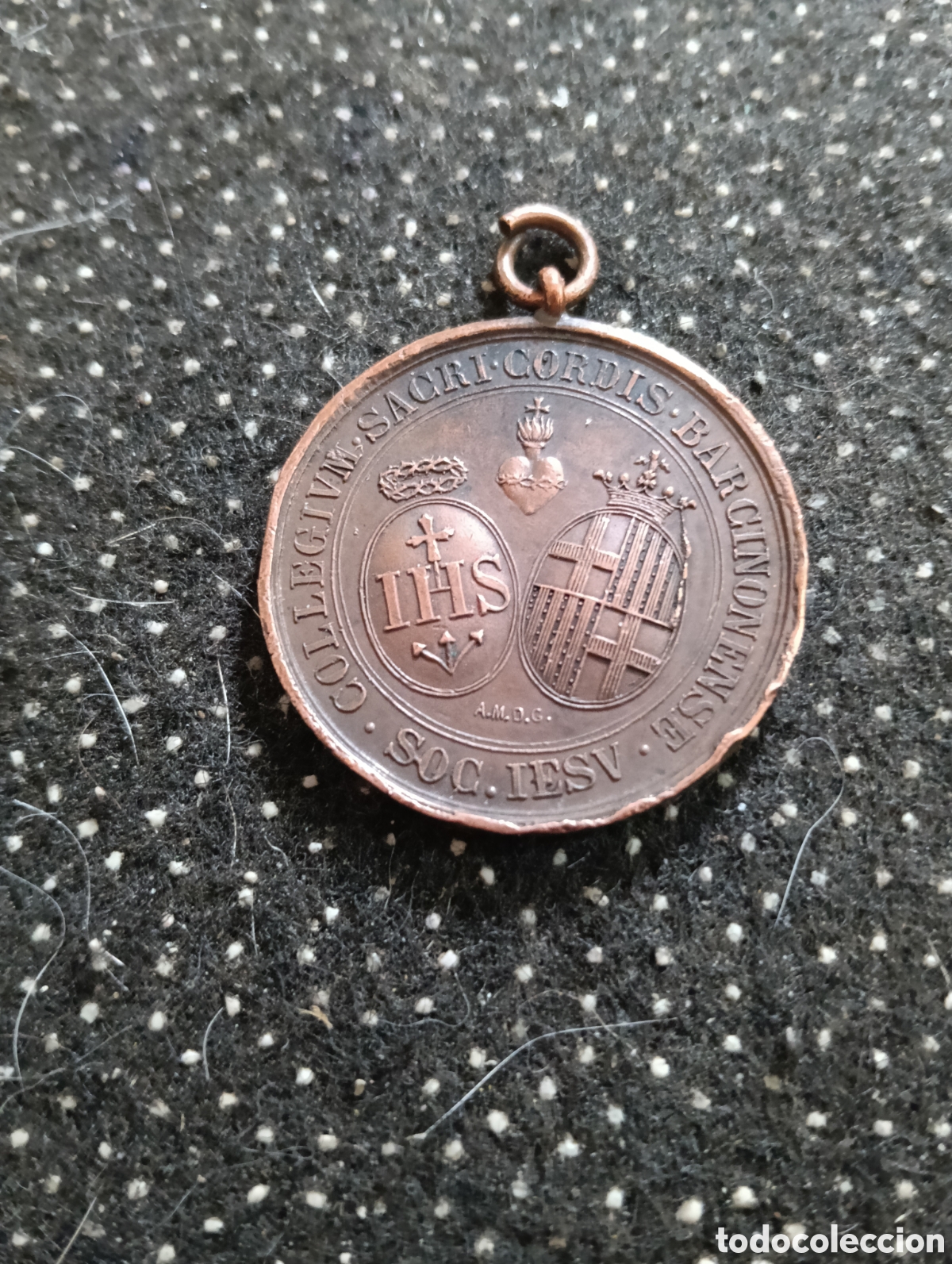 Medallas tem&aacute;ticas: Medalla de cobre. Colegio Sagrado Coraz&oacute;n de Barcelona 1950. Espa&ntilde;a