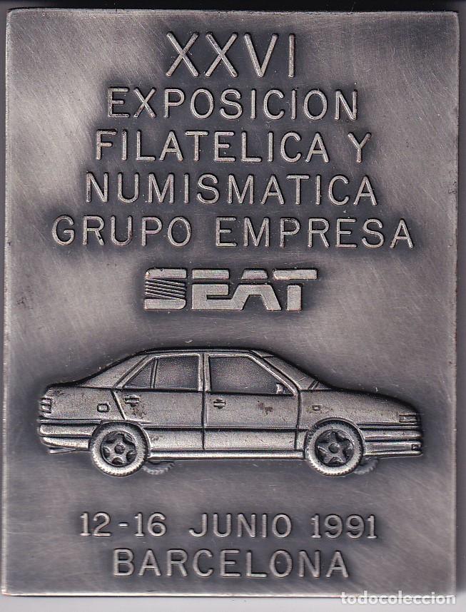 Medallas tem&aacute;ticas: MEDALLA XXVI EXPO. FILATELICA Y NUMISMATICA - GRUPO EMPRESA SEAT DEL A&Ntilde;O 1991 (COCHE)