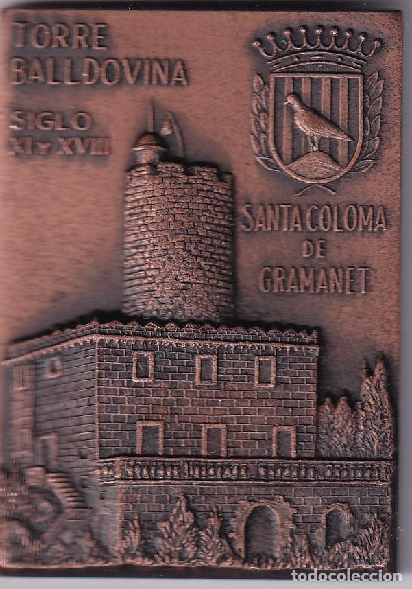 Medallas tem&aacute;ticas: MEDALLA CIRCULO FILATELICO DE SANTA COLOMA DE GRAMANET DEL A&Ntilde;O 1976 - TORRE BALLDOVINA