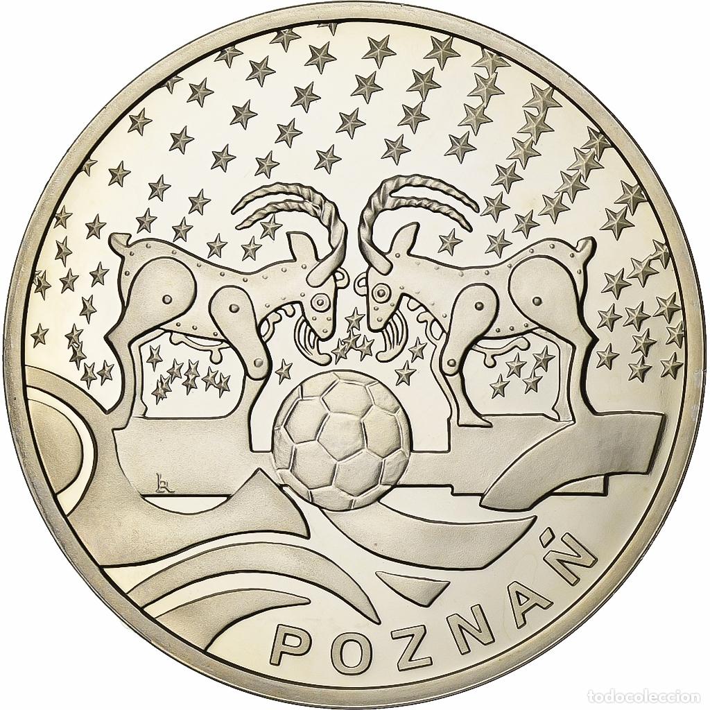 Medallas tem&aacute;ticas: [#394630] Polonia, medalla, Euro de Football, 2012, Plata chapada en cobre, Poznan, SC+