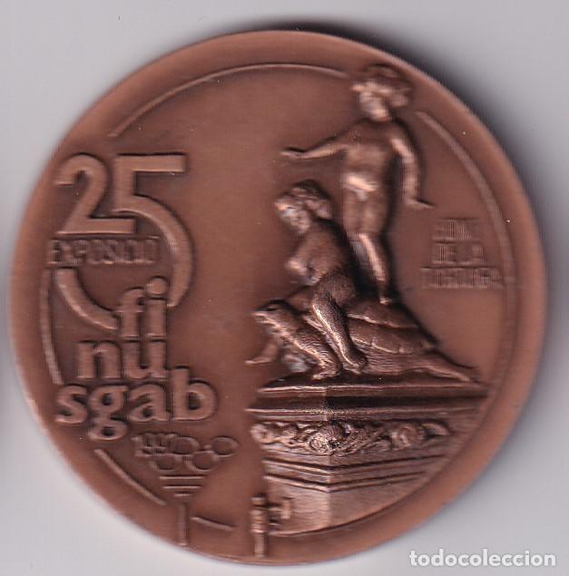 Medallas tem&aacute;ticas: MEDALLA DE LA XXV EXP. FILATELICA I NUMISMATICA A&Ntilde;O 1992 - FINUSGAB 92 AIGUES DE BARCELONA - AGUAS
