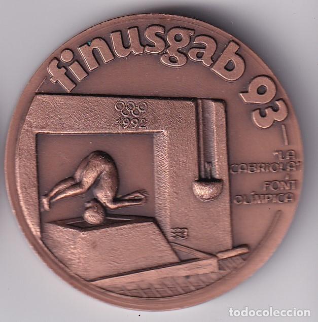 Medallas tem&aacute;ticas: MEDALLA DE LA XXVI EXP. FILATELICA I NUMISMATICA A&Ntilde;O 1993 - FINUSGAB 93 AIGUES DE BARCELONA - AGUAS