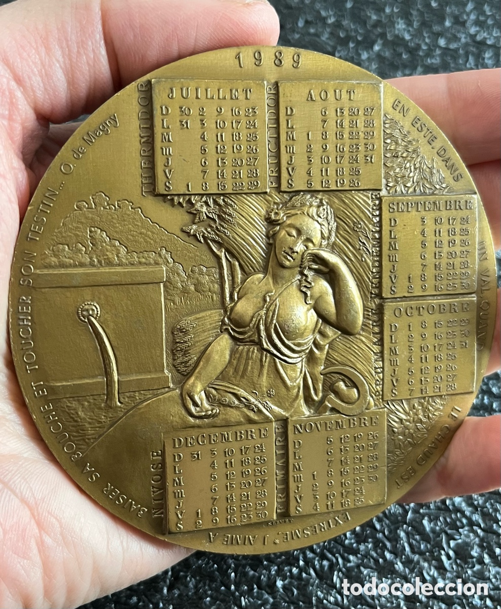 Medallas tem&aacute;ticas: Medalla / Medall&oacute;n de bronce Calendario 1989