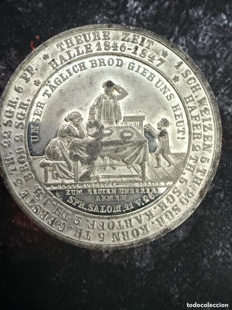 Medallas tem&aacute;ticas: Medalla religiosa alemana del siglo XIX &ndash; Bendici&oacute;n de la cosecha (44 mm / 28 g)