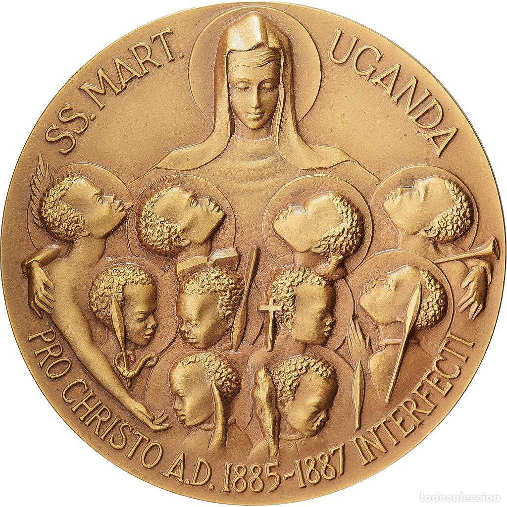 Medallas tem&aacute;ticas: [#1529133] Uganda, medalla, Canonisation des 22 Martyrs, 1964, Bronce, FDC