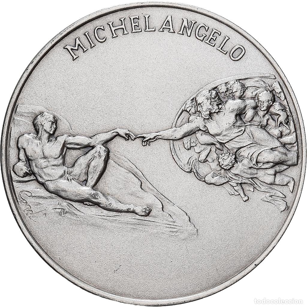 Medallas tem&aacute;ticas: [#1529184] CIUDAD DEL VATICANO, medalla, Michelangelo, Musei Vaticani I, 1992, Plata, SC