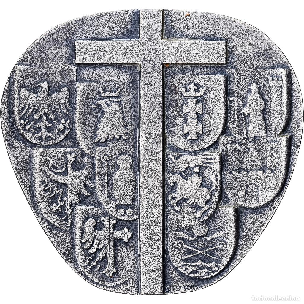 Medallas tem&aacute;ticas: [#1529145] Polonia, medalla, Cr&eacute;ation des Ev&ecirc;ch&eacute;s Polonais, 1972, Bronce plateado