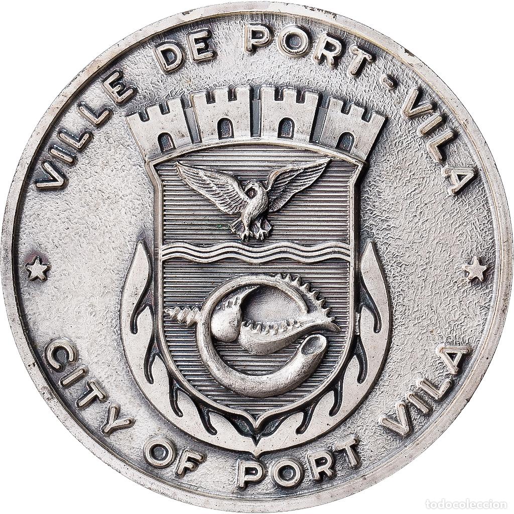 Medallas tem&aacute;ticas: [#1528954] Vanuatu, medalla, Ville de Port-Vila, Bronce plateado, MBC