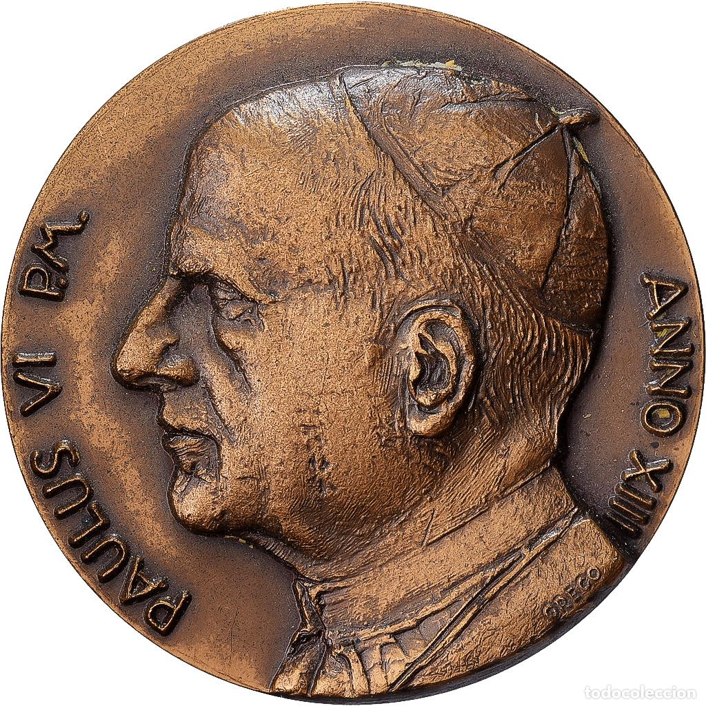 Medallas tem&aacute;ticas: [#1529168] CIUDAD DEL VATICANO, medalla, Paul VI, Anno XIII, Bronce, Greco, SC