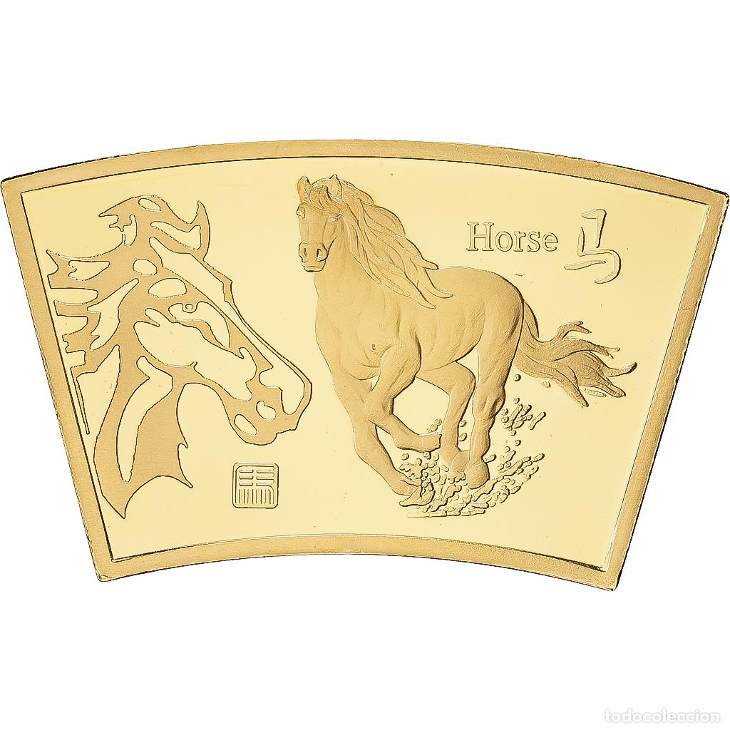 Medallas tem&aacute;ticas: [#1529189] China, medalla, Ann&eacute;e du Cheval, Copper Gilt, FDC