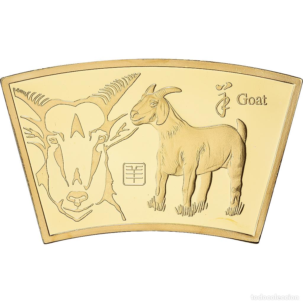 Medallas tem&aacute;ticas: [#1529192] China, medalla, Ann&eacute;e de la Ch&egrave;vre, Copper Gilt, FDC