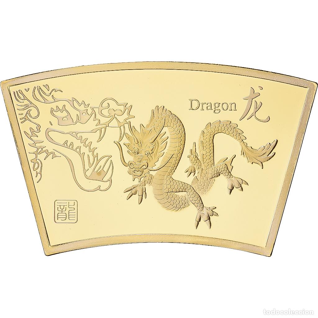Medallas tem&aacute;ticas: [#1529197] China, medalla, Ann&eacute;e du Dragon, Copper Gilt, FDC