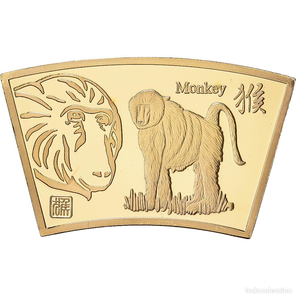 Medallas tem&aacute;ticas: [#1529194] China, medalla, Ann&eacute;e du singe, Copper Gilt, FDC