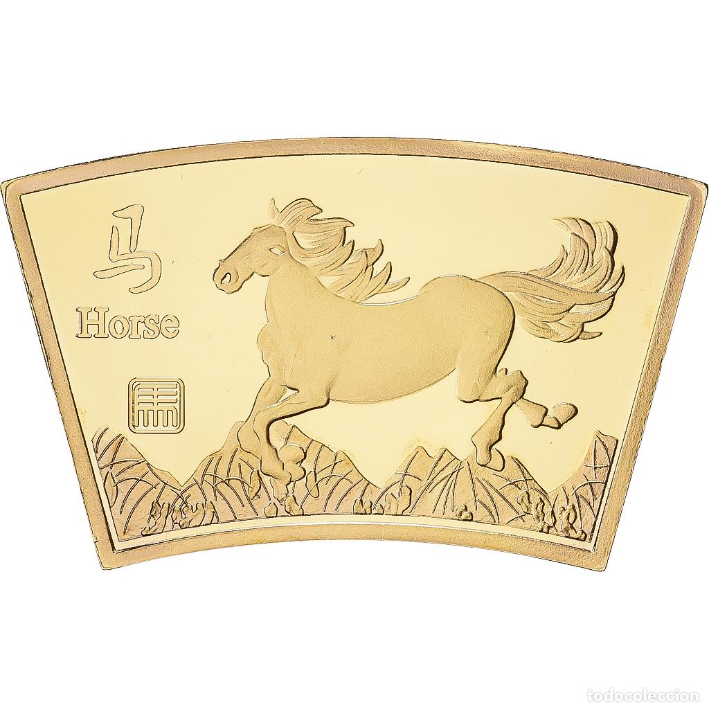 Medallas tem&aacute;ticas: [#1529190] China, medalla, Ann&eacute;e du Cheval, Copper Gilt, FDC