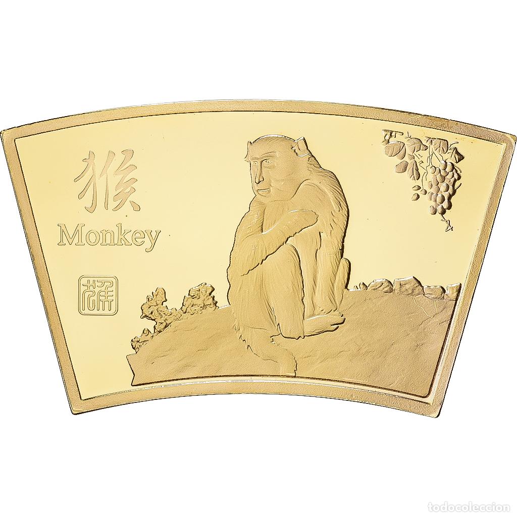 Medallas tem&aacute;ticas: [#1529193] China, medalla, Ann&eacute;e du singe, Copper Gilt, FDC