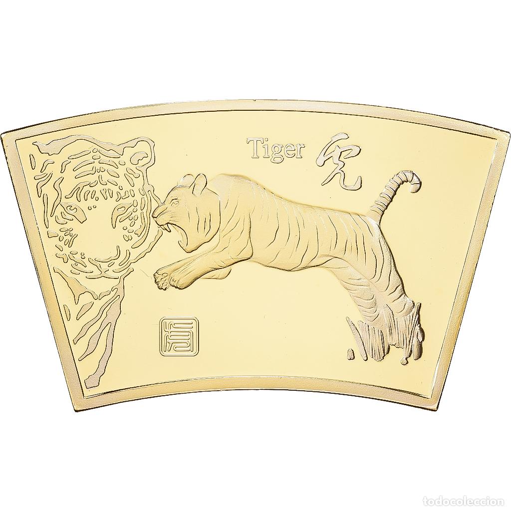 Medallas tem&aacute;ticas: [#1529209] China, medalla, Ann&eacute;e du Tigre, Copper Gilt, FDC
