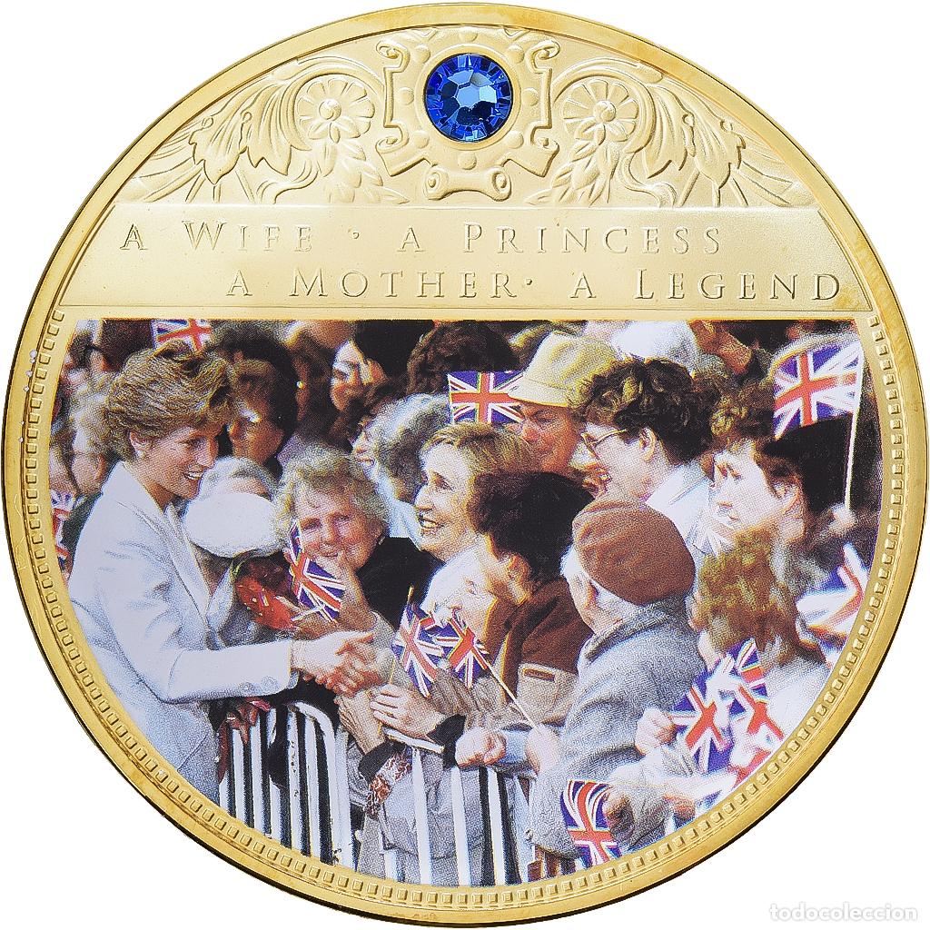 Medallas tem&aacute;ticas: [#1529293] Reino Unido, medalla, Portraits de la Princesse Diana, Copper Gilt, SC+
