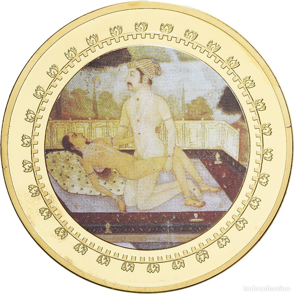 Medallas tem&aacute;ticas: [#1529332] India, medalla, 100 Rupia, Kamasutra, Cobre - n&iacute;quel dorado, FDC