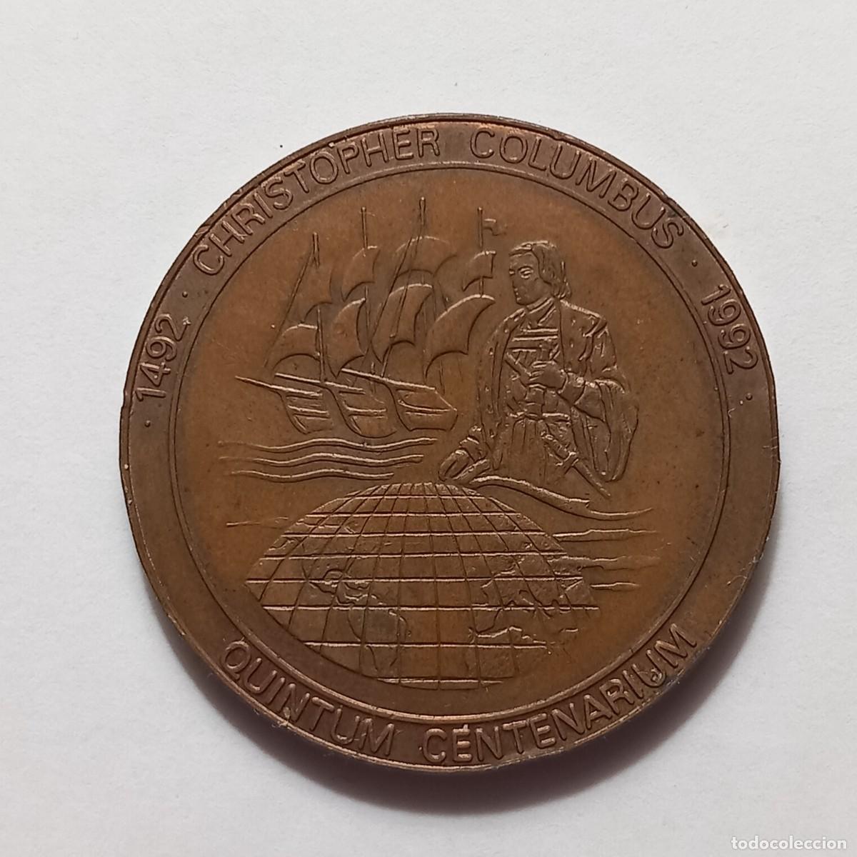 Medallas tem&aacute;ticas: Medalla cobre Gran regata Cristobal Colon 1992.