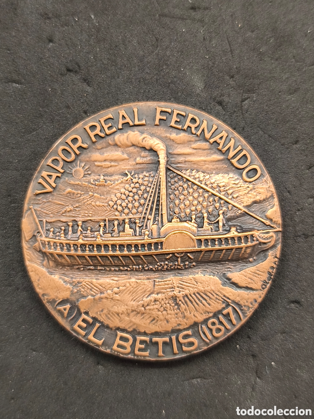 Medallas tem&aacute;ticas: XVI Salon N&aacute;utico Barcelona 1978, vapor real Fernando El Betis 1817