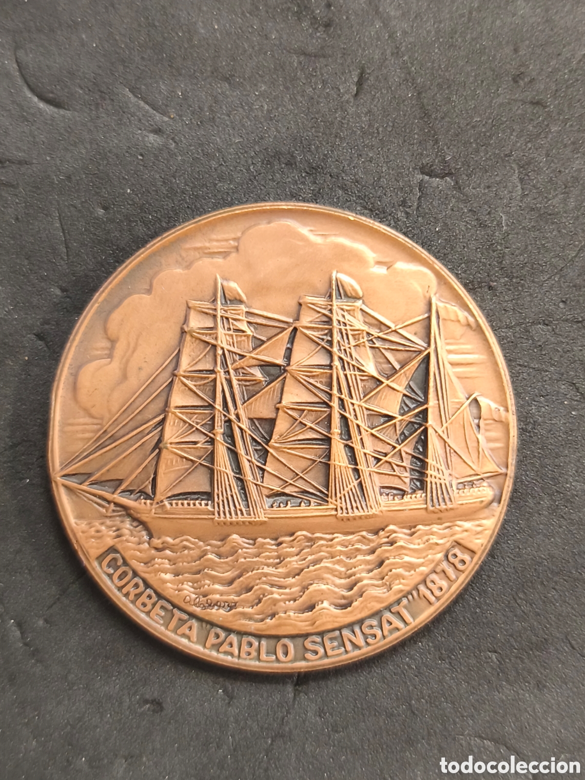 Medallas tem&aacute;ticas: XXI SAL&Oacute;N N&Aacute;UTICO BARCELONA, COBERTA PABLO SENSATA 1878