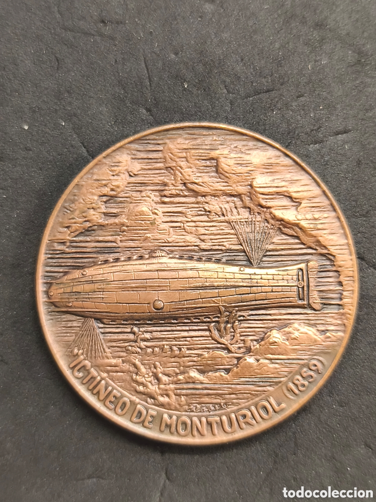 Medallas tem&aacute;ticas: XXIII SALON N&Aacute;UTICO BARCELONA, ICTINEO DE MONTURIOL 1859