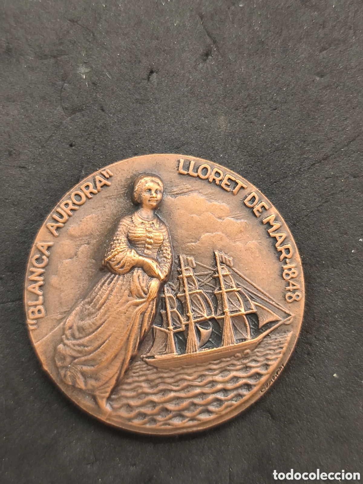 Medallas tem&aacute;ticas: XVIII sal&oacute;n N&aacute;utico Barcelona, Blanca aurora Lloret de mar 1848